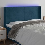  LED uzglavlje tamnoplavo 183 x 16 x 118/128 cm od tkanine | shoptok.hr