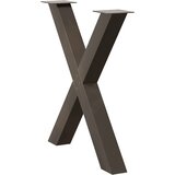  Noge za blagovaonski stol u obliku slova X, 3 kom, prirodni čelik, 70 x (72-73) cm, čelik | shoptok.hr