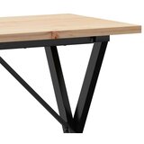  Blagovaonski stol X-oblika 100x50x75 5 cm od borovine i željeza | shoptok.hr