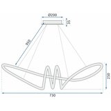 Toolight moderna stropna svjetiljka led + pilot APP823-CP black | shoptok.hr