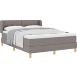  Postelja z vzmetnico - taupe, 140x190 cm, tkanina, (22051281) | Shoptok.si