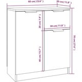  Komoda bijela 60x30x70 cm od konstruiranog drva | shoptok.hr