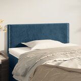 vidaXL Posteljno vzglavje temno modro 100x5x78/88 cm žamet Cene