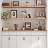 vidaXL Zidna polica svjetlosmeđa 180x50x(2-4) cm obrađena hrastovina | shoptok.hr