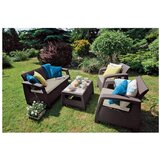 Keter corfu ii baštenski set, pe-ratan, braon | ePonuda.com