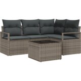 vidaXL 4 Dijelni Vrtni Kauč Set s Jastučićima Crni Poli Ratan | shoptok.hr