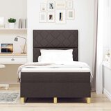  LED Box Spring Postelja Temno rjava 120 x 200 cm blago, (5000128008) | Shoptok.si
