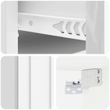  Stenski nočni omarici 2 pcs Bela visok sijaj 33 x 34,5 x 24 cm, (5000209460) | Shoptok.si
