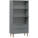  Regal za knjige MOLDE sivi 85x35x170 5 cm od masivne borovine | shoptok.hr
