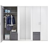 CARRYHOME omara za oblačila, bela, barve grafita | Shoptok.si