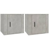 Maison Chic Dvo delni komplet Nočne omarice - Nočne mize betonsko siva 50x39x47 cm, (21688813) Cene