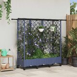 Povišeni krevet s mrežom i krovom Siva 164 x 40 x 127 cm PP - Siva 164 x 40 x 133 cm s ravnim krovom (3 bočna mreža) na kotačima | shoptok.hr