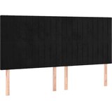 vidaXL Uzglavlje 4 kom crni 100x5x78/88 cm baršunasta | shoptok.hr