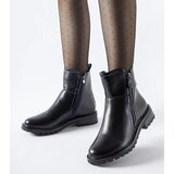 Gemre Black ankle boots with decorative blue stitching Nereo | Shoptok.si