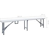 Sklopive vrtne klupe 2 kom 180 cm HDPE bijele | shoptok.hr