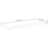  Kupaonska radna ploča 140x60x2,5 cm pravokutna od drva bagrema | shoptok.hr