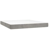 vidaXL Box spring postelja z vzmetnico svetlo siva 180x200 cm žamet | Shoptok.si