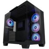 LC-Power Računarsko kućište 809BE-ATX, ATX, Micro ATX, Mini ITX, 4x120mm ARGB ventilatora, Kaljeno staklo, Crno | Eponuda.ba