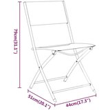  3-dijelni bistro set od čelika crni | shoptok.hr