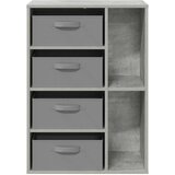  Kreveta s ladicama Betonski sivi 60 x 33,5 x 84 cm | shoptok.hr
