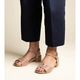 Gemre Dark beige low-heeled sandals with a buckle Horner | shoptok.hr