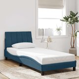  Okvir kreveta s LED-om bez madraca Hanko plavi 90 x 190 cm baršunasti | shoptok.hr