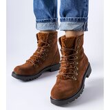 Big Star Brown eco-suede ankle boots Hayed Cene