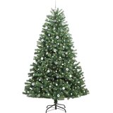  Umjetno božićno drvce s nogom Zelena 240 cm PVC i metal | shoptok.hr
