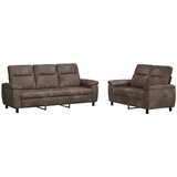  Set sofe 2 pcs Tamnosiva Umetnička suknja koža | shoptok.hr