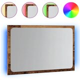  Kupaonsko ogledalo s LED svjetlom boja drva 60x8,5x38 cm | Eponuda.com