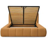 Bobochic Paris Senf žuti tapecirani bračni krevet s prostorom za odlaganje s podnicom 160x200 cm Denali – | shoptok.hr