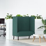vidaXL sofa z visokim naslonom temno zelena 109x56x121 cm tkanina | Shoptok.si