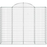  Obokane gabion košare 4 kosi 200x50x160/180 cm pocinkano železo | Shoptok.si
