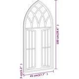  Ogledalo crno 100 x 45 cm željezno za unutarnju upotrebu | shoptok.hr