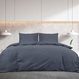  Set posteljine za poplun antracit 200 x 220 cm pamučni | shoptok.hr