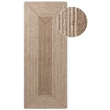 Hanse Home Obojestranski/ročno tkan tekač iz jute v svetli naravni barvi/v temni naravni barvi 80x200 cm Juno – Cene