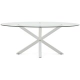 Kave Home Jedilna miza s stekleno mizno ploščo 100x200 cm Argo – | Shoptok.si