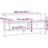 TV ormarić zidni boja hrasta 100,5x30x51 cm konstruirano drvo | shoptok.hr