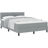 vidaXL krevet s kutijom s madracem svjetlosiv 140x190 cm Tkanina Cijene