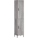 Maison Chic Visoka omara - Komoda - Predalnik siva sonoma 34,5x34x180 cm inženirski les, (21720501) | Shoptok.si