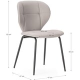 Marckeric Bež jedilni stoli v kompletu 2 ks Maura – | Shoptok.si