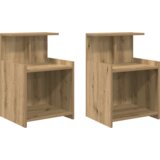 vidaXL noćni ormari 2 kom Umjetnički hrast 40x35x60 cm Konstruirano drvo | shoptok.hr