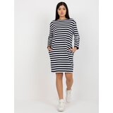 RUE PARIS Dress-LO-SK-LK-230.34X-white-navy blue | shoptok.hr