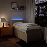  Krevet s oprugama i madracem krem 90 x 190 cm od tkanine | shoptok.hr