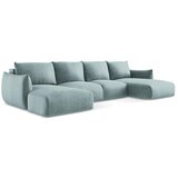 Makamii Plava sklopiva kutna garnitura (u obliku slova "U") Leila – | shoptok.hr