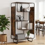  Visoka komoda Dimljeni hrast 80 x 37.5 x 144 cm Prerađeno drvo | shoptok.hr