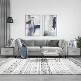 vidaXL Klubske mizice 2 kosa sive sonoma 50x50x40 cm inženirski les
