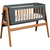 Troll nursery® otroška zibelka torsten™ seal grey/teak | shoptok.hr