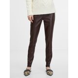 Orsay Brown women's leather trousers - Women's Cijene