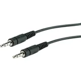 11.09.4503 utičnica audio priključni kabel [1x 3,5 mm banana utikač - 1x 3,5 mm banana utikač] 3.00 m crna sa zaš